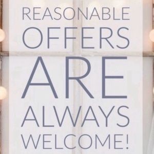 Reasonable offers are welcome